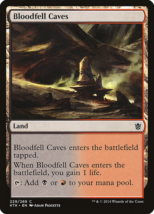 Bloodfell Caves - (Foil): Khans of Tarkir