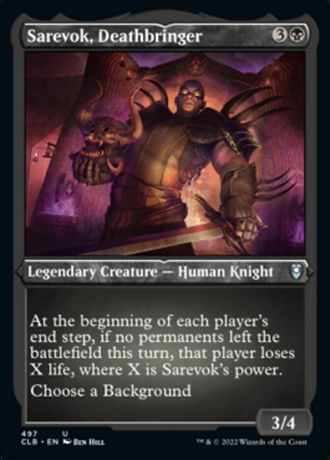 Sarevok, Deathbringer (Foil Etched) - (Foil): Commander Legends: Battle for Baldur's Gate
