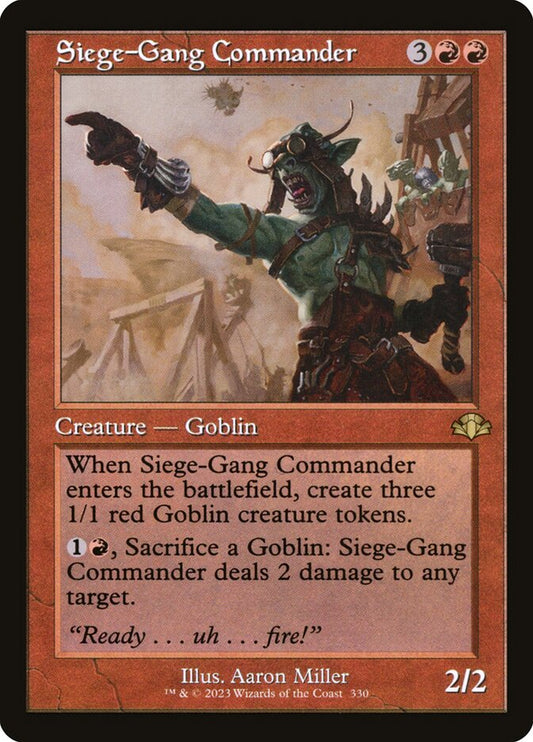 Siege-Gang Commander (Retro Frame): Dominaria Remastered