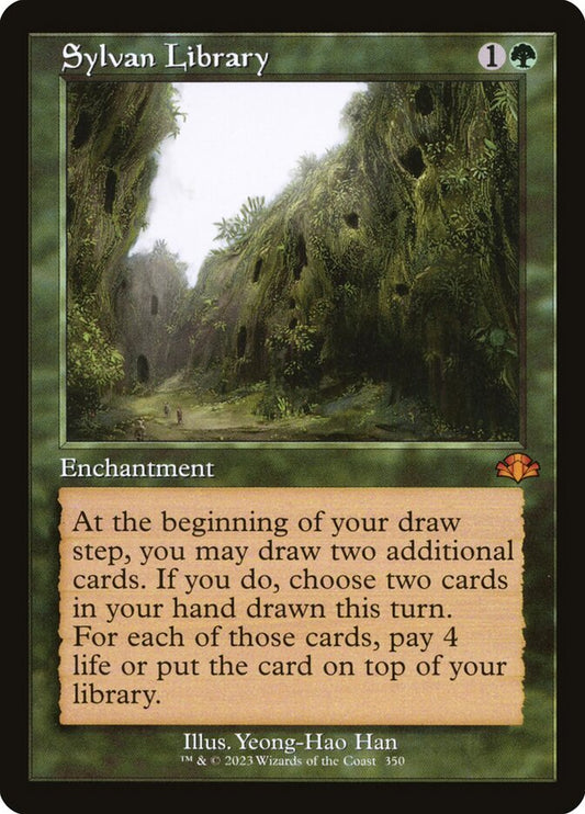 Sylvan Library (Retro Frame): Dominaria Remastered