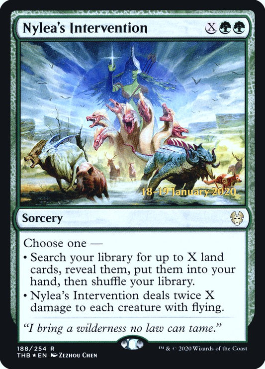 Nylea's Intervention (Prerelease) (Theros Beyond Death) - (Foil): Theros Beyond Death Promos