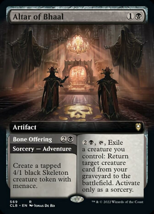 Altar of Bhaal // Bone Offering (Extended Art): Commander Legends: Battle for Baldur's Gate