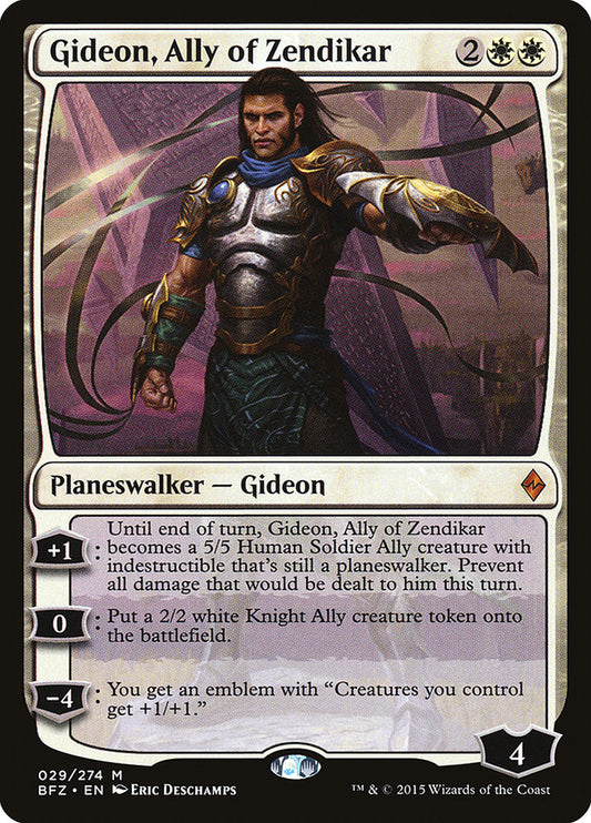 Gideon, Ally of Zendikar - (Foil): Battle for Zendikar