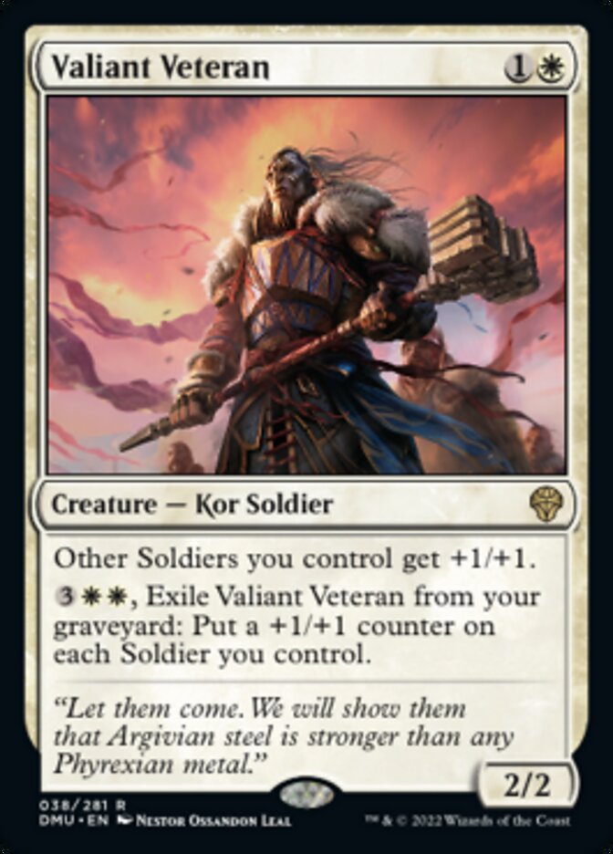 Valiant Veteran - (Foil): Dominaria United