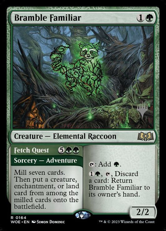 Bramble Familiar // Fetch Quest (Promo Pack) (Wilds of Eldraine) - (Foil): Wilds of Eldraine Promos