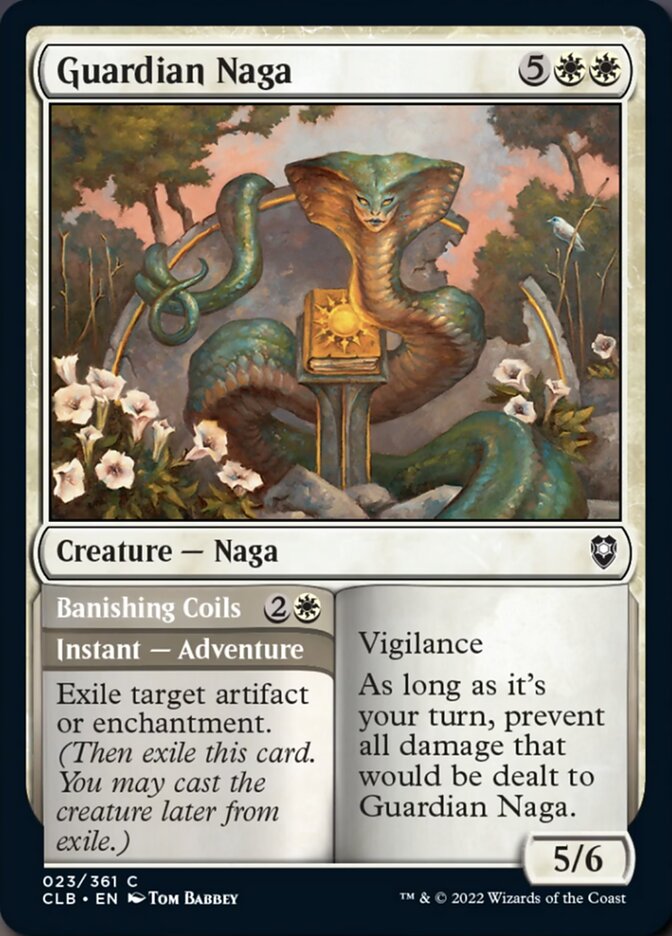Guardian Naga // Banishing Coils - (Foil): Commander Legends: Battle for Baldur's Gate
