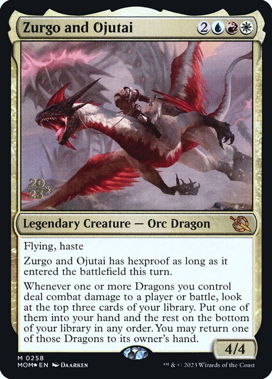 Zurgo and Ojutai (Prerelease) (March of the Machine) - (Foil): March of the Machine Promos