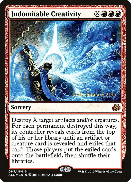 Indomitable Creativity (Prerelease) (Aether Revolt) - (Foil): Aether Revolt Promos