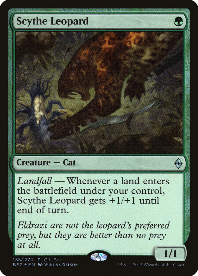 Scythe Leopard (Gift Box) - (Foil): Battle for Zendikar Promos