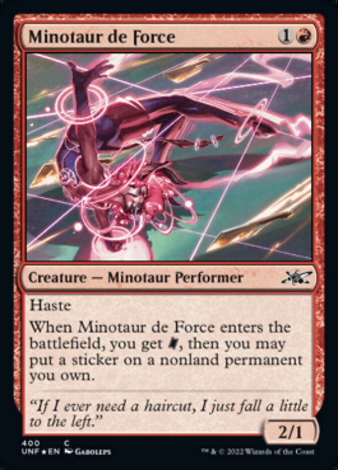 Minotaur de Force (Galaxy Foil) - (Foil): Unfinity