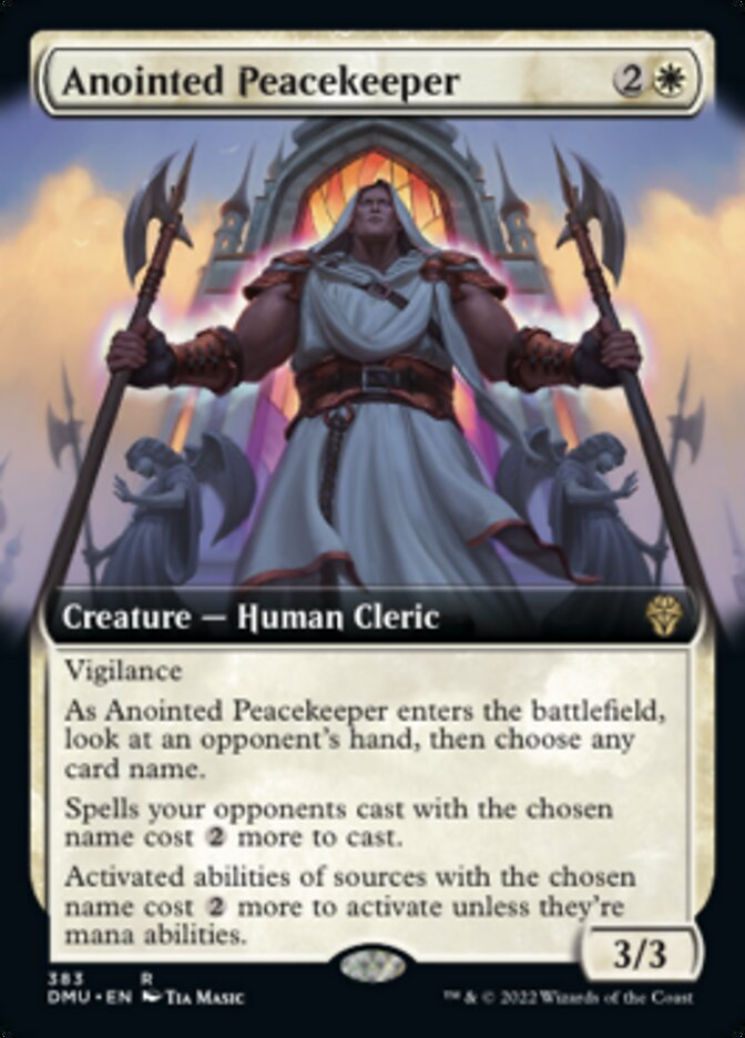 Anointed Peacekeeper (Extended Art) - (Foil): Dominaria United