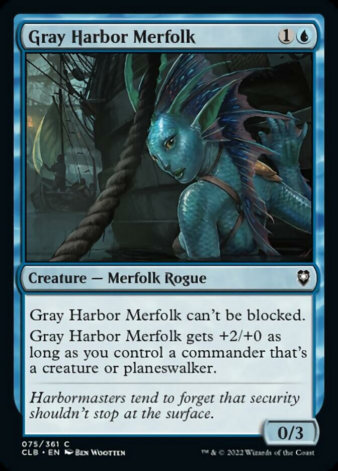 Gray Harbor Merfolk - (Foil): Commander Legends: Battle for Baldur's Gate