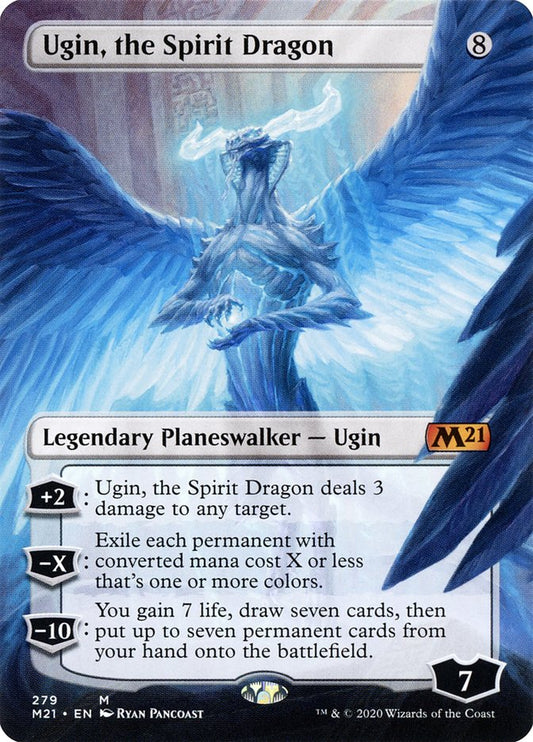 Ugin, the Spirit Dragon (Borderless) - (Foil): Core Set 2021