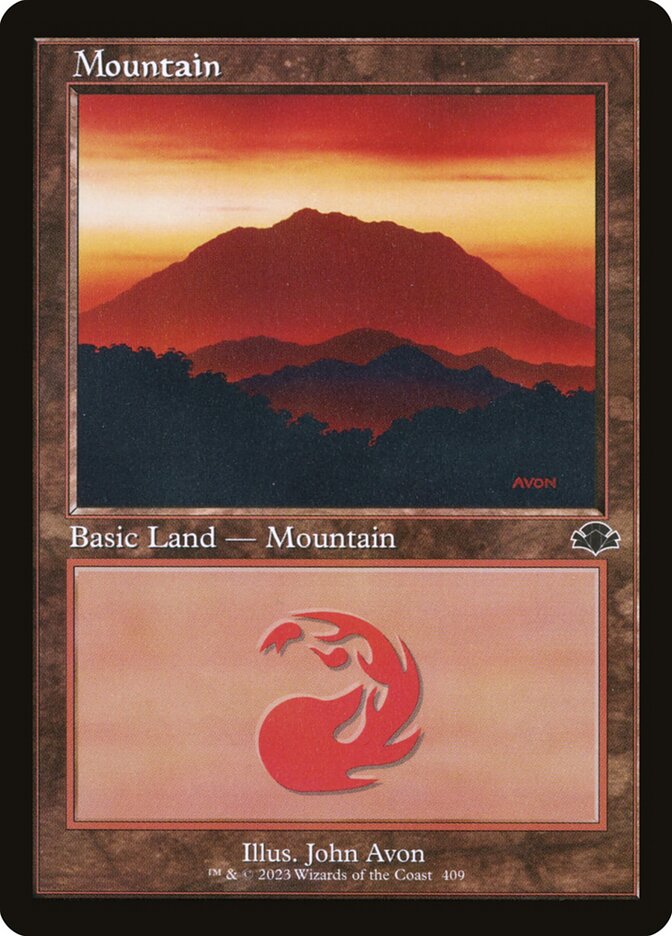Mountain (#409) (Retro Frame) - (Foil): Dominaria Remastered