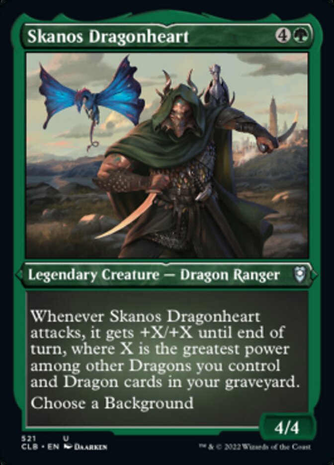 Skanos Dragonheart (Foil Etched) - (Foil): Commander Legends: Battle for Baldur's Gate