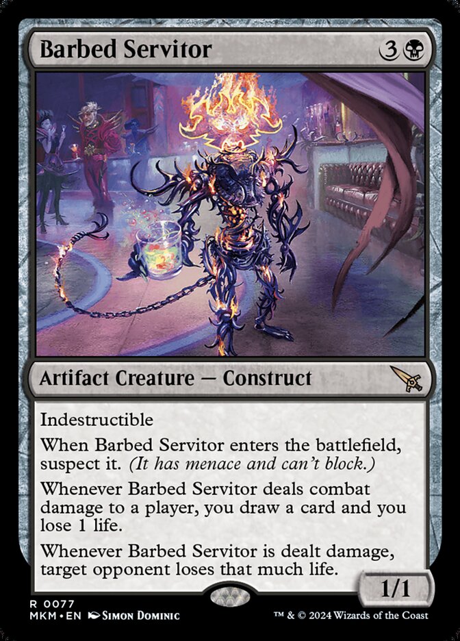 Barbed Servitor - (Foil): Murders at Karlov Manor