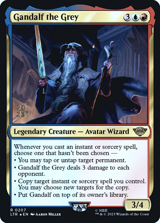 Gandalf the Grey (Prerelease) (The Lord of the Rings) - (Foil): Tales of Middle-earth Promos