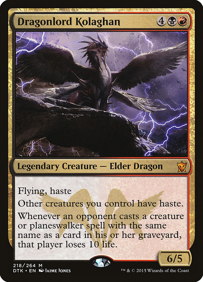 Dragonlord Kolaghan - (Foil): Dragons of Tarkir