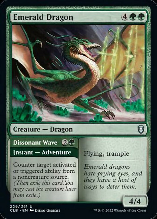 Emerald Dragon // Dissonant Wave: Commander Legends: Battle for Baldur's Gate