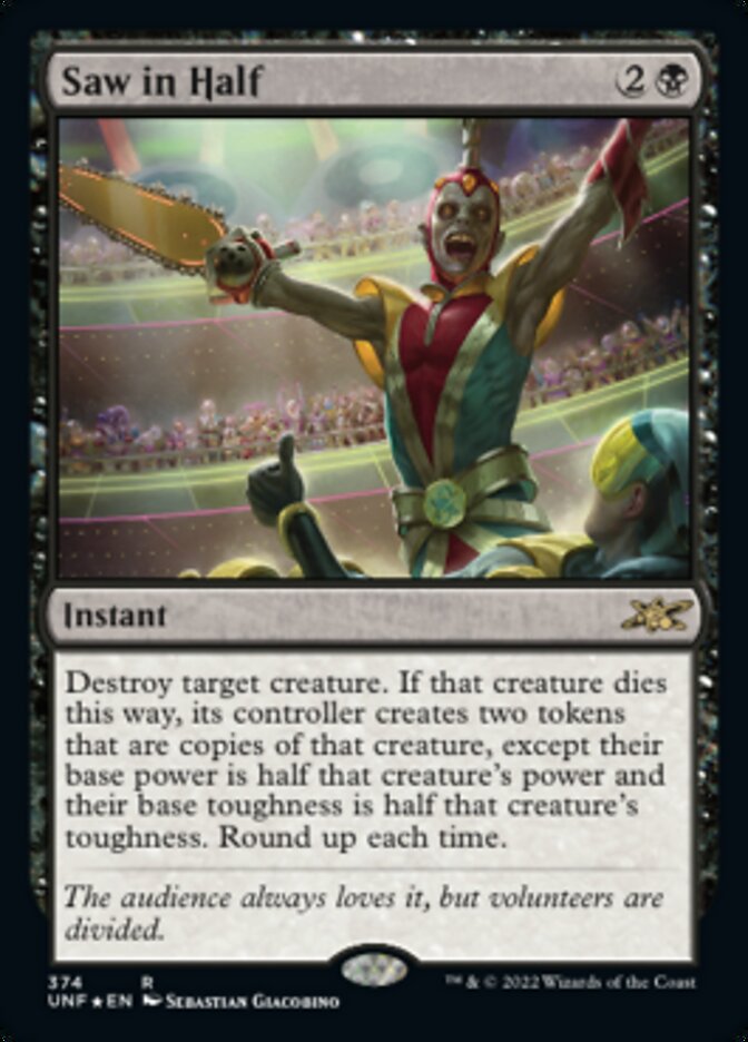 Saw in Half (Galaxy Foil) - (Foil): Unfinity
