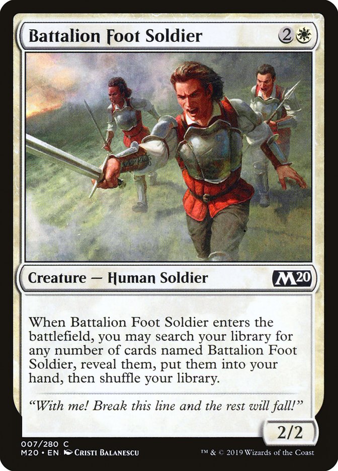 Battalion Foot Soldier - (Foil): Core Set 2020