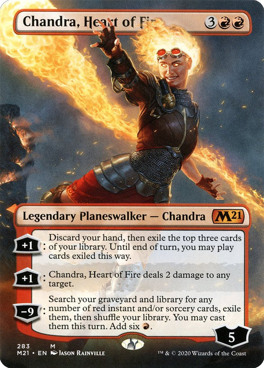 Chandra, Heart of Fire (Borderless) - (Foil): Core Set 2021