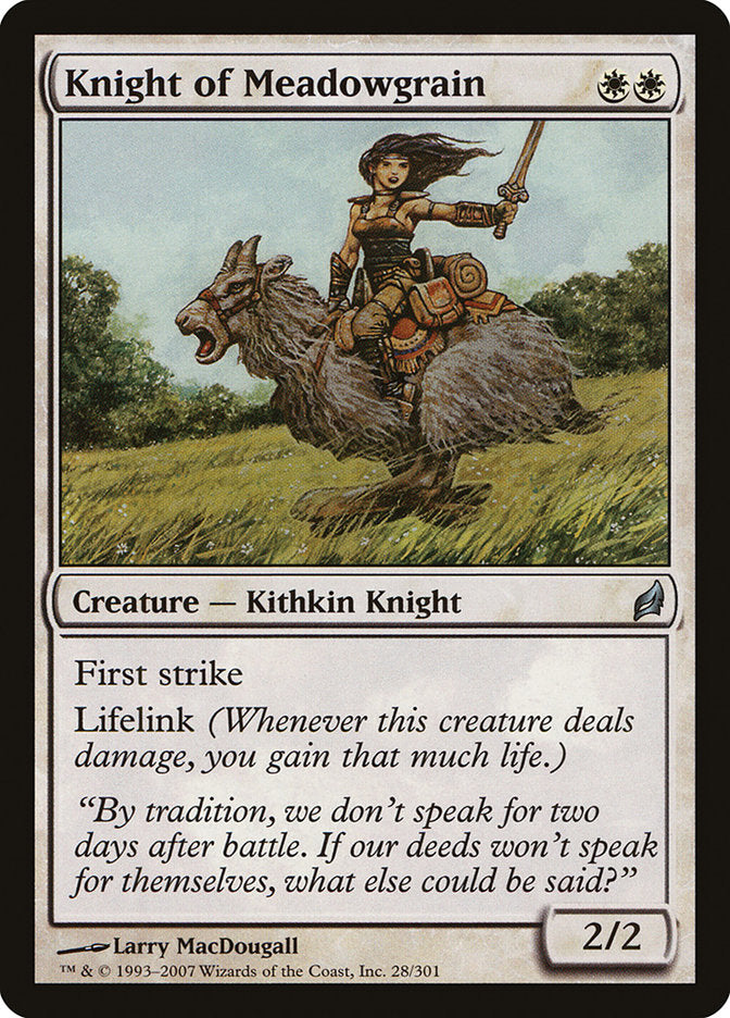 Knight of Meadowgrain - (Foil): Lorwyn