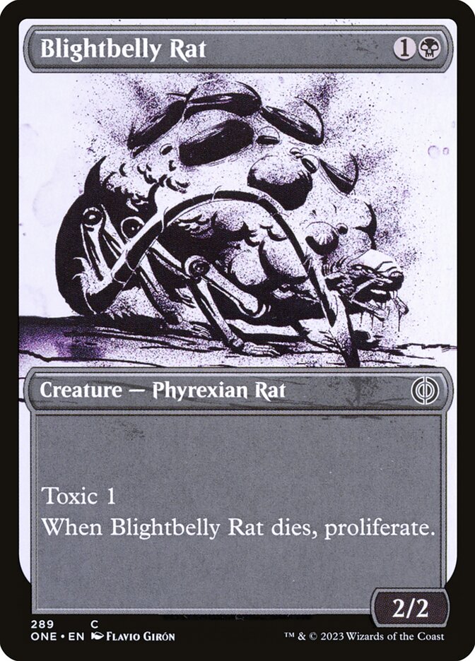 Blightbelly Rat (Showcase) - (Foil): Phyrexia: All Will Be One