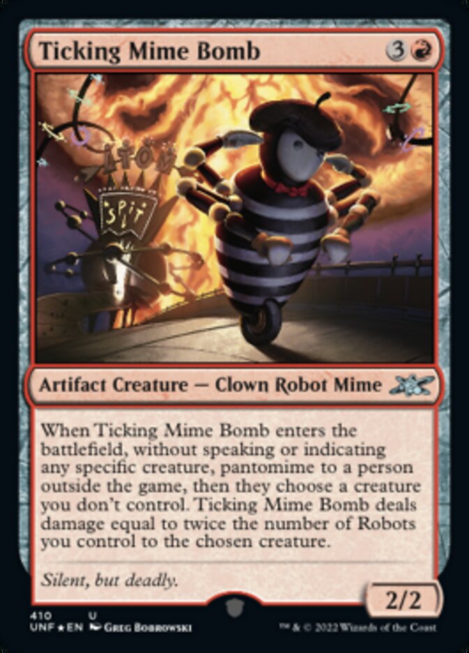 Ticking Mime Bomb (Galaxy Foil) - (Foil): Unfinity