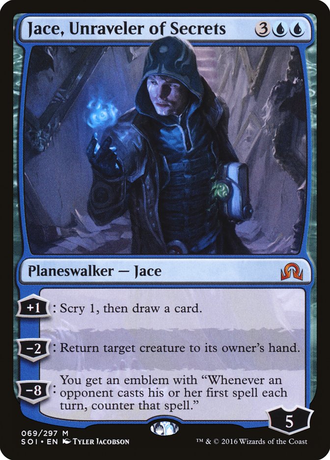 Jace, Unraveler of Secrets - (Foil): Shadows over Innistrad