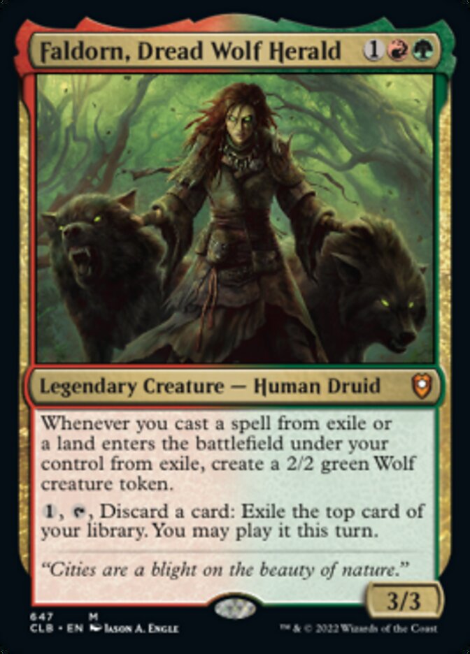 Faldorn, Dread Wolf Herald - (Foil): Commander Legends: Battle for Baldur's Gate