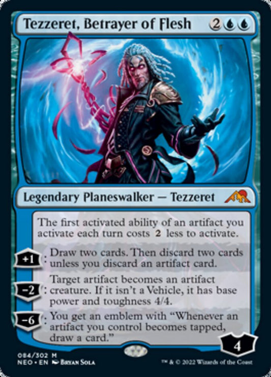 Tezzeret, Betrayer of Flesh - (Foil): Kamigawa: Neon Dynasty