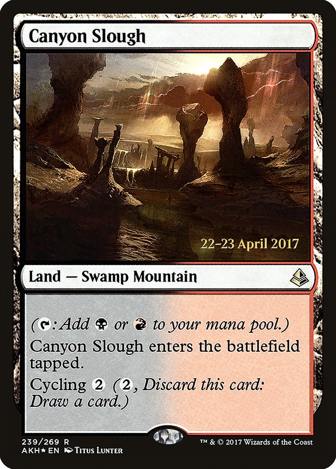 Canyon Slough (Prerelease) (Amonkhet) - (Foil): Amonkhet Promos