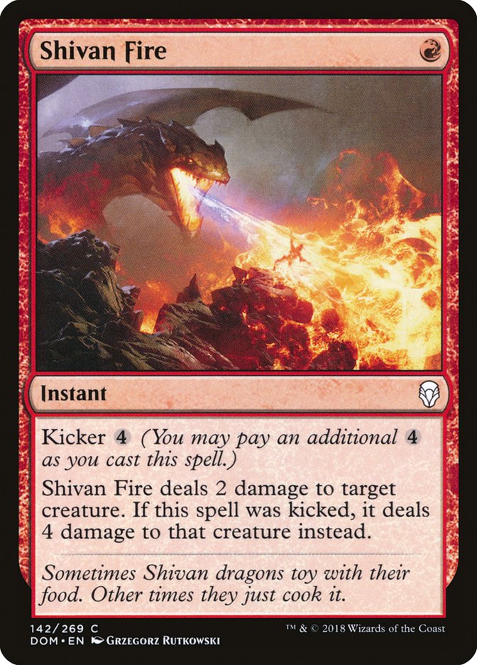 Shivan Fire - (Foil): Dominaria