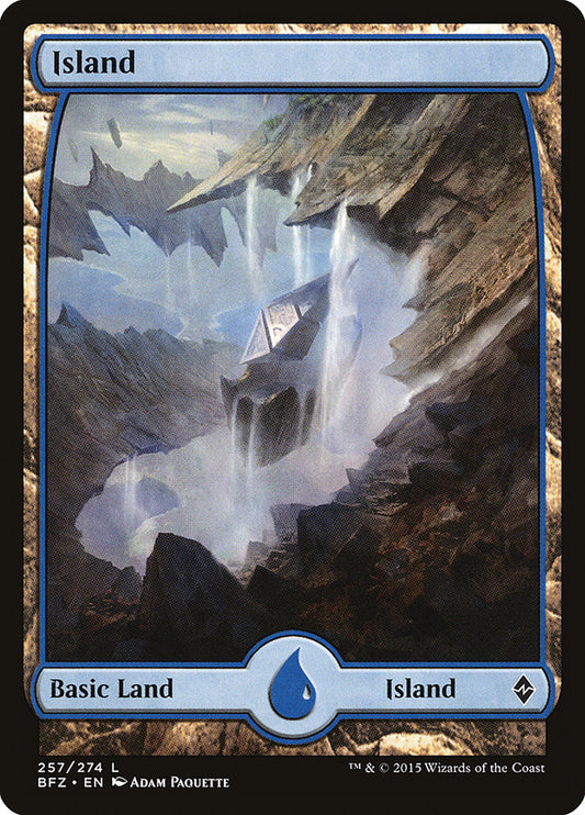 Island (#257) (Full Art) - (Foil): Battle for Zendikar