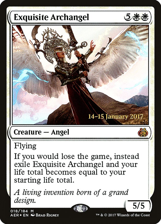 Exquisite Archangel (Prerelease) (Aether Revolt) - (Foil): Aether Revolt Promos