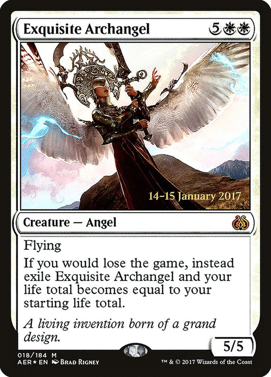 Exquisite Archangel (Prerelease) (Aether Revolt) - (Foil): Aether Revolt Promos