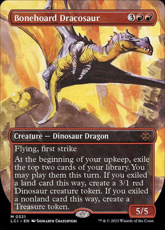 Bonehoard Dracosaur (Borderless) - (Foil): Lost Caverns of Ixalan