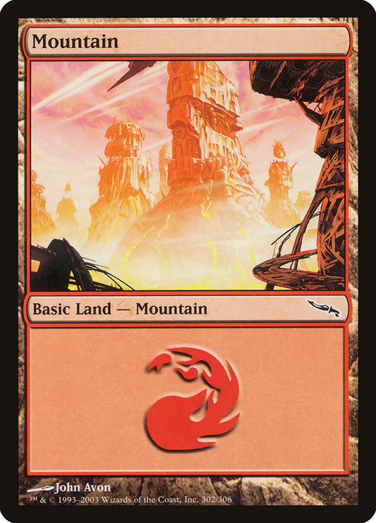 Mountain (#302) - (Foil): Mirrodin
