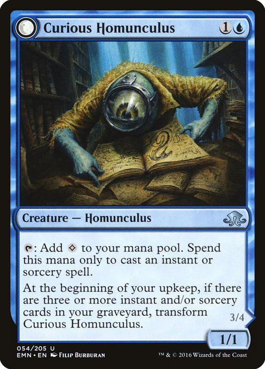 Curious Homunculus // Voracious Reader - (Foil): Eldritch Moon
