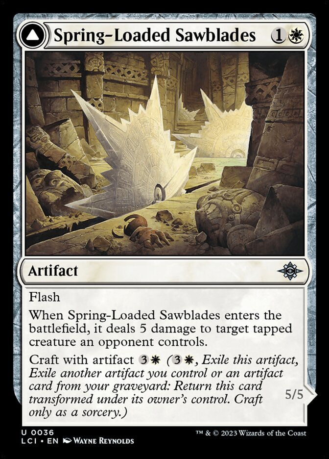 Spring-Loaded Sawblades // Bladewheel Chariot: Lost Caverns of Ixalan
