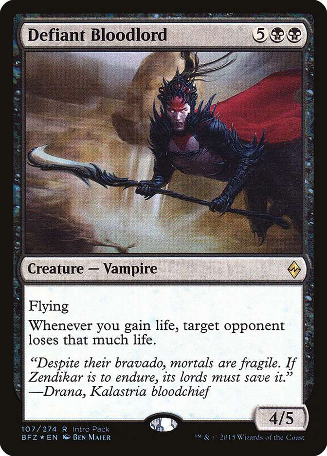 Defiant Bloodlord (Prerelease) (Battle for Zendikar) - (Foil): Battle for Zendikar Promos