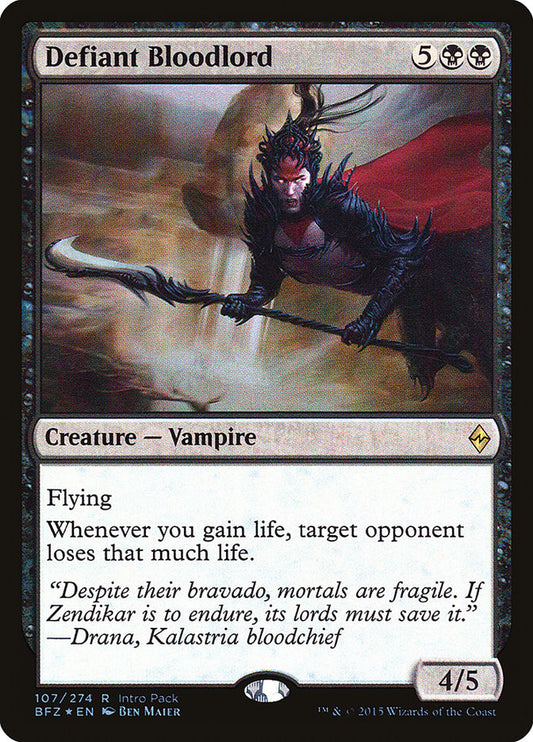 Defiant Bloodlord (Prerelease) (Battle for Zendikar) - (Foil): Battle for Zendikar Promos