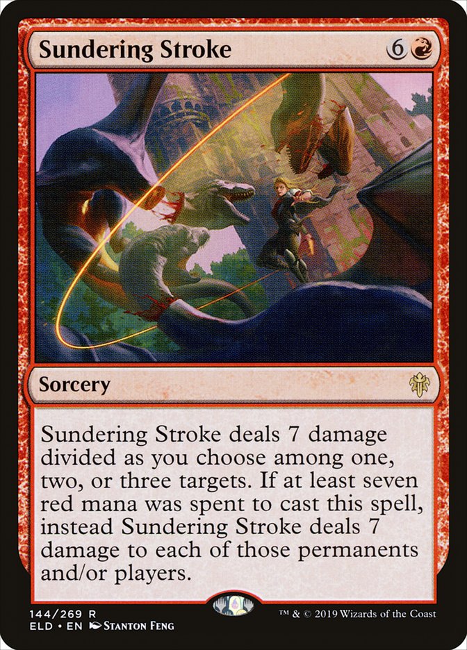 Sundering Stroke - (Foil): Throne of Eldraine
