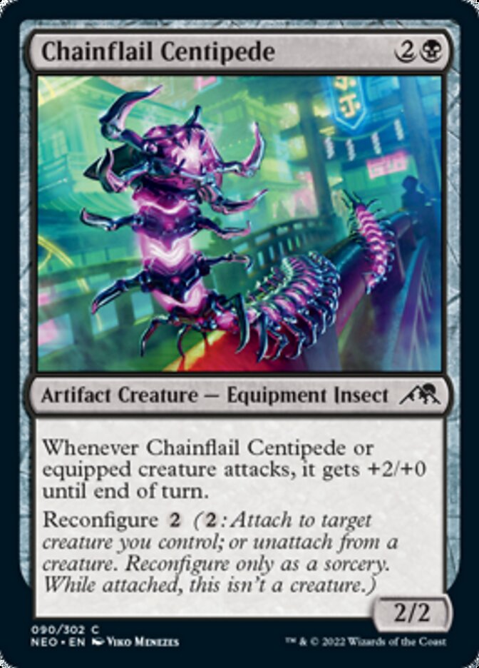 Chainflail Centipede - (Foil): Kamigawa: Neon Dynasty