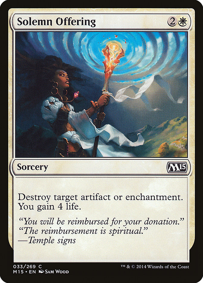 Solemn Offering - (Foil): Magic 2015