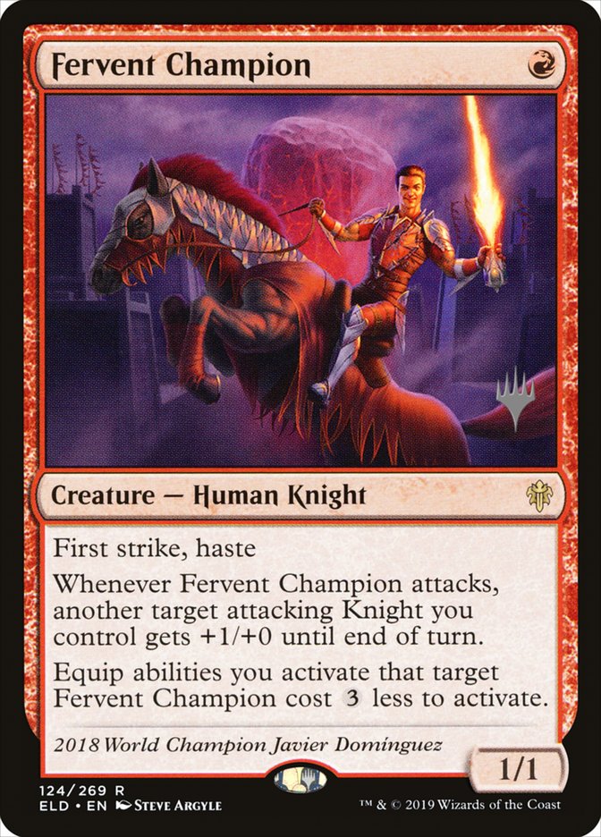 Fervent Champion (Promo Pack) (Throne of Eldraine): Throne of Eldraine Promos