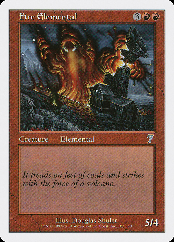 Fire Elemental - (Foil): Seventh Edition
