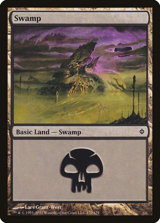 Swamp (#170) - (Foil): New Phyrexia