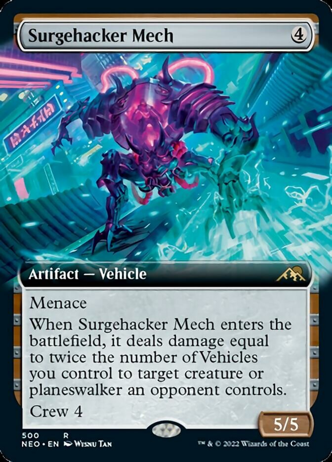 Surgehacker Mech (Extended Art) - (Foil): Kamigawa: Neon Dynasty